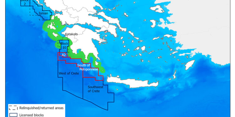 ΕΔΕΥΕΠ: Το σχέδιο της διεθνούς πρόσκλησης υποβολής προσφορών για τις παραχωρήσεις των «Μπλοκ Α2» και «Νότια Πελοπόννησος»