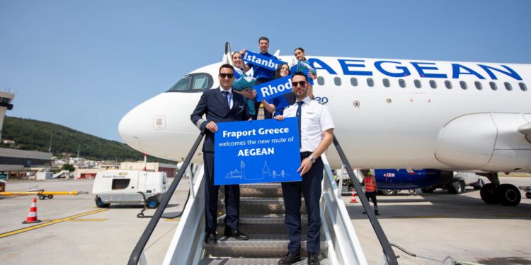 AEGEAN: Εγκαινιάστηκε η πτήτη Κωνσταντινούπολη – Ρόδος